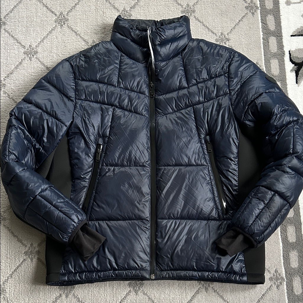 The Recycled Planet Men's Racer Ripstop Puffer Jacket